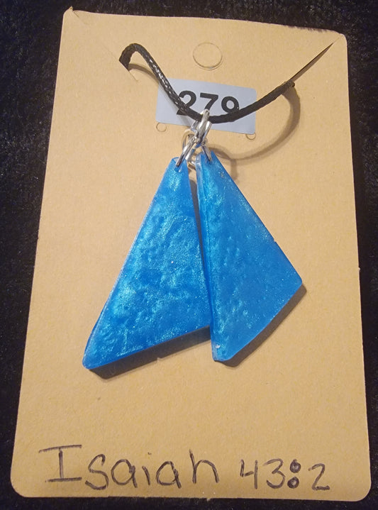 Triangle Necklace-Blue