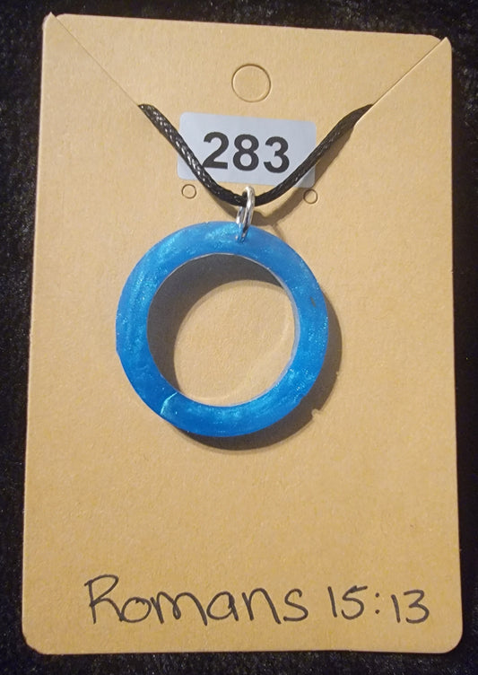 Circle 2 Necklace-Blue