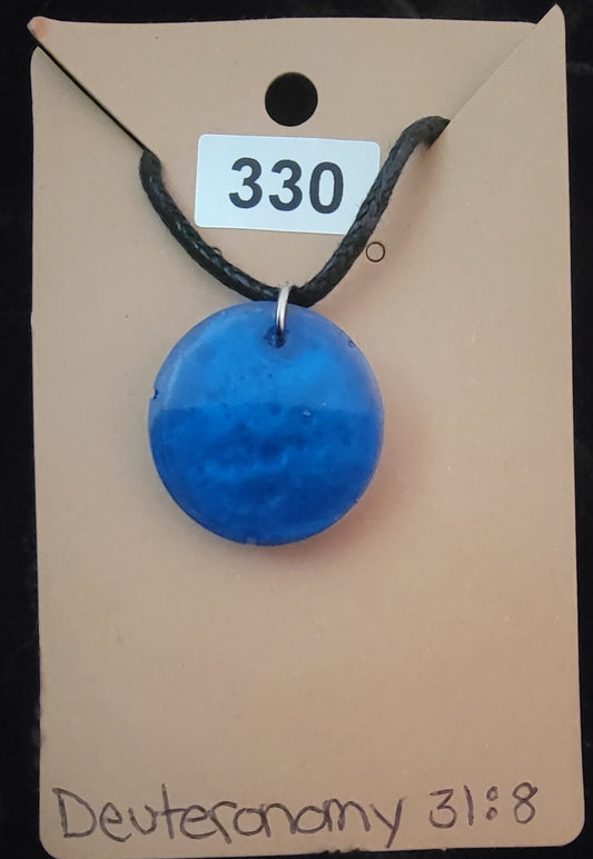 Circle 1 Necklace-Dark Blue