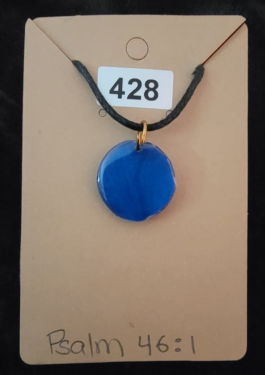 Circle 3 necklace-dark blue