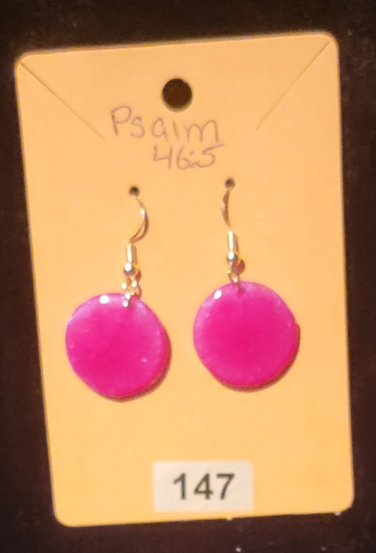 Circle 3 Earrings-Pink