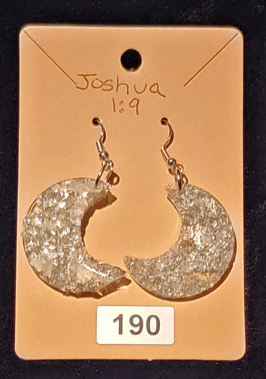 Moon Earrings-Silver Foil