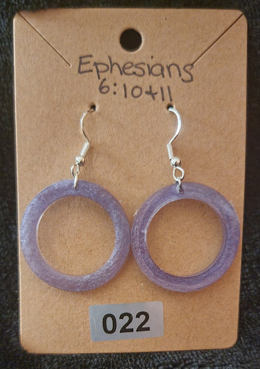 Circle 2 Earrings-Light Purple