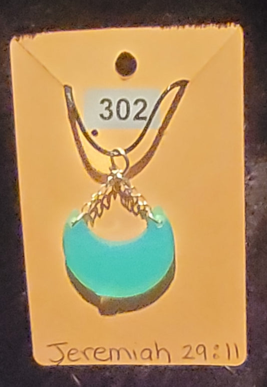 Moon Necklace-Teal