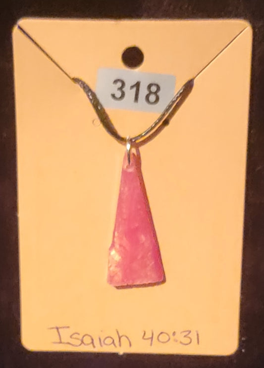 Triangle 1 Necklace-Light Pink
