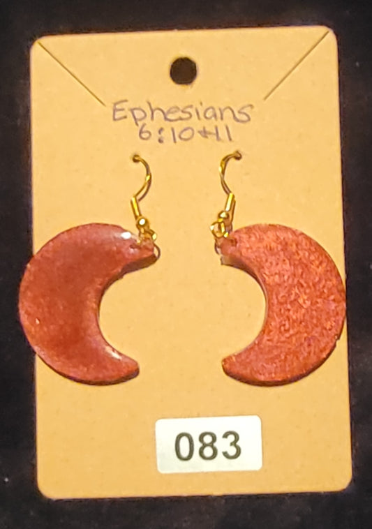 Moon Earrings-Red