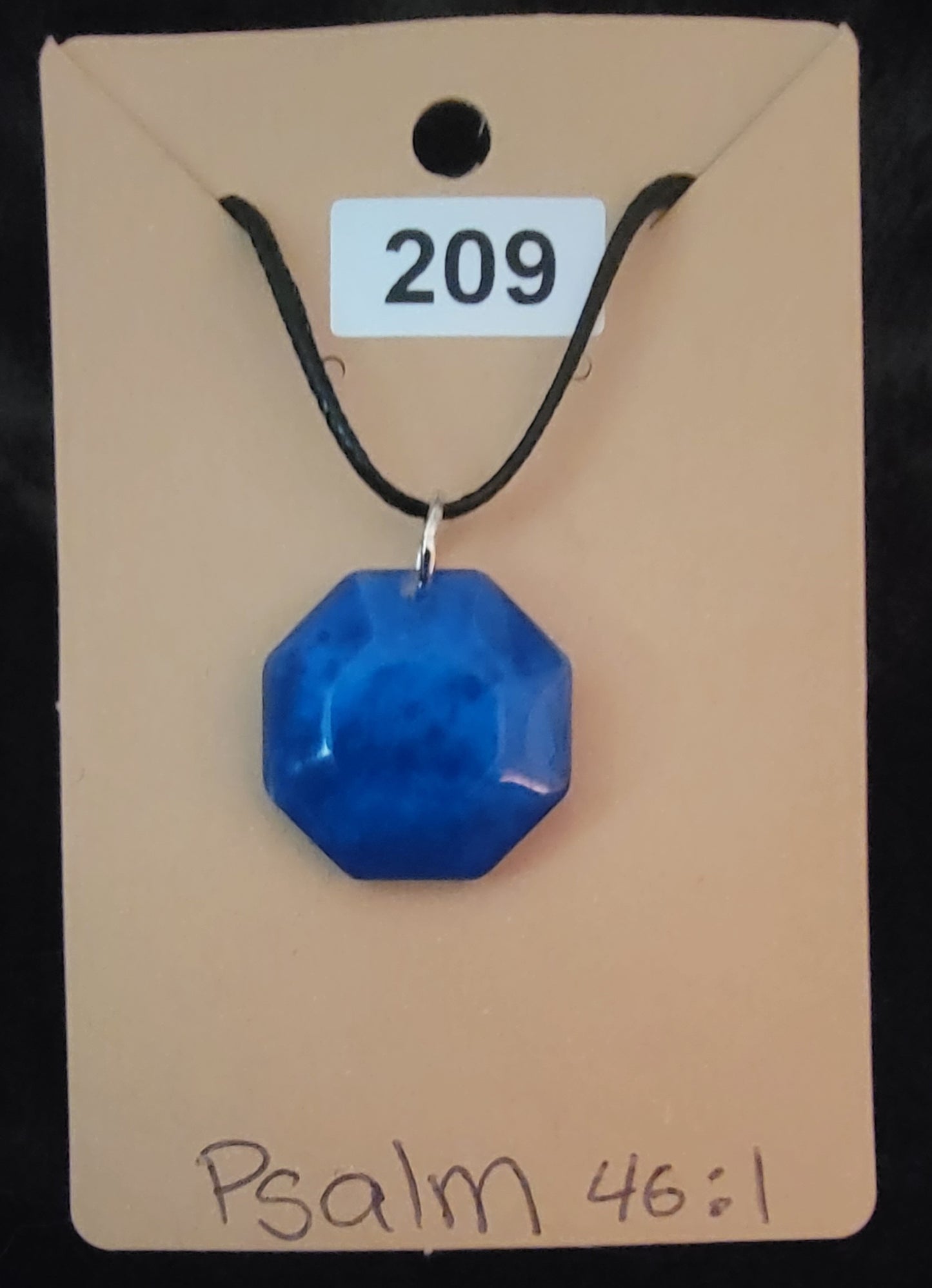 Pendant Necklace-Dark Blue