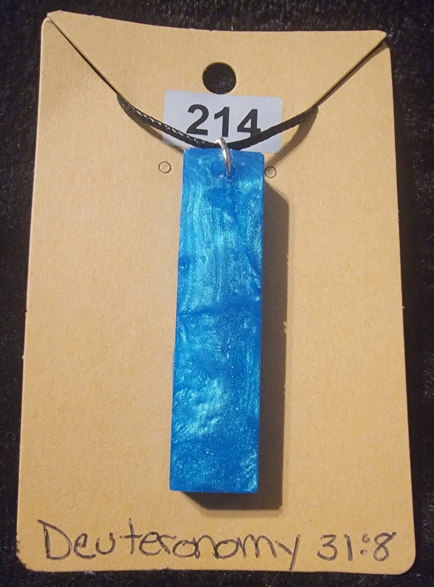 Rectangle 4 Necklace-Blue