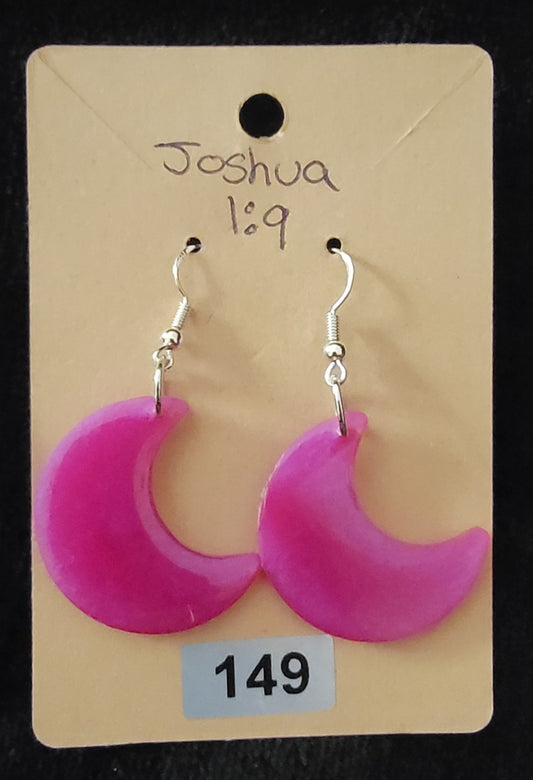 Moon Earrings-Pink