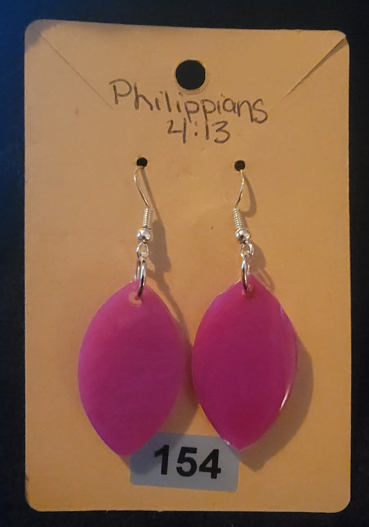 Oval Earrings-Pink1