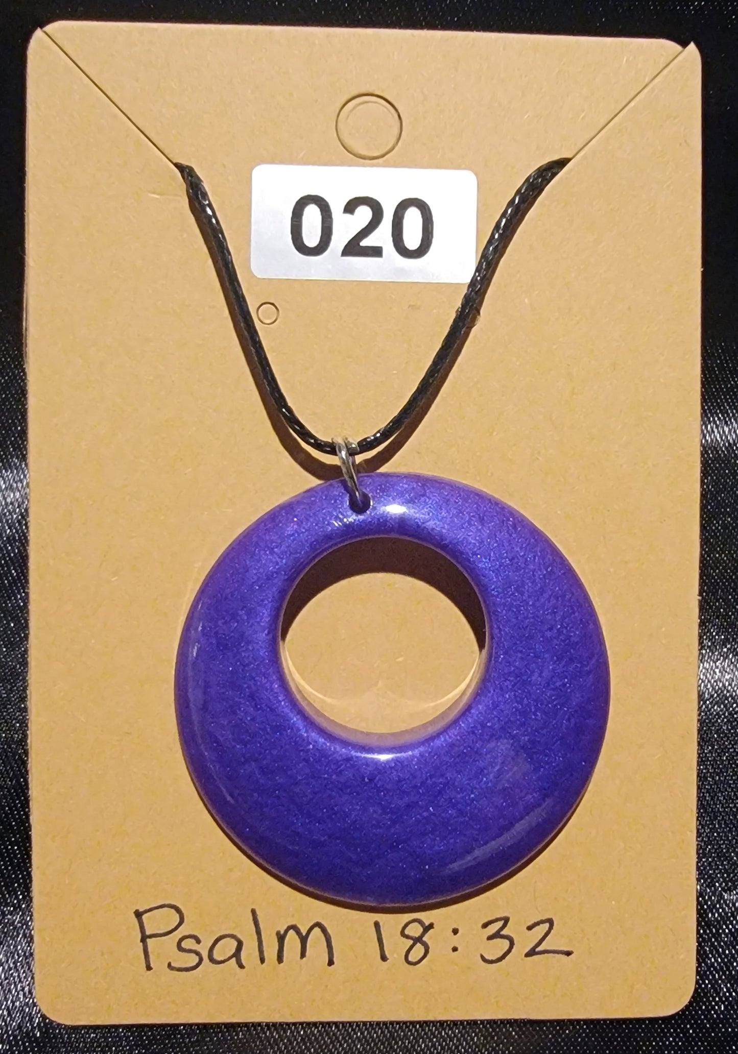 Large Circle Necklace-purple