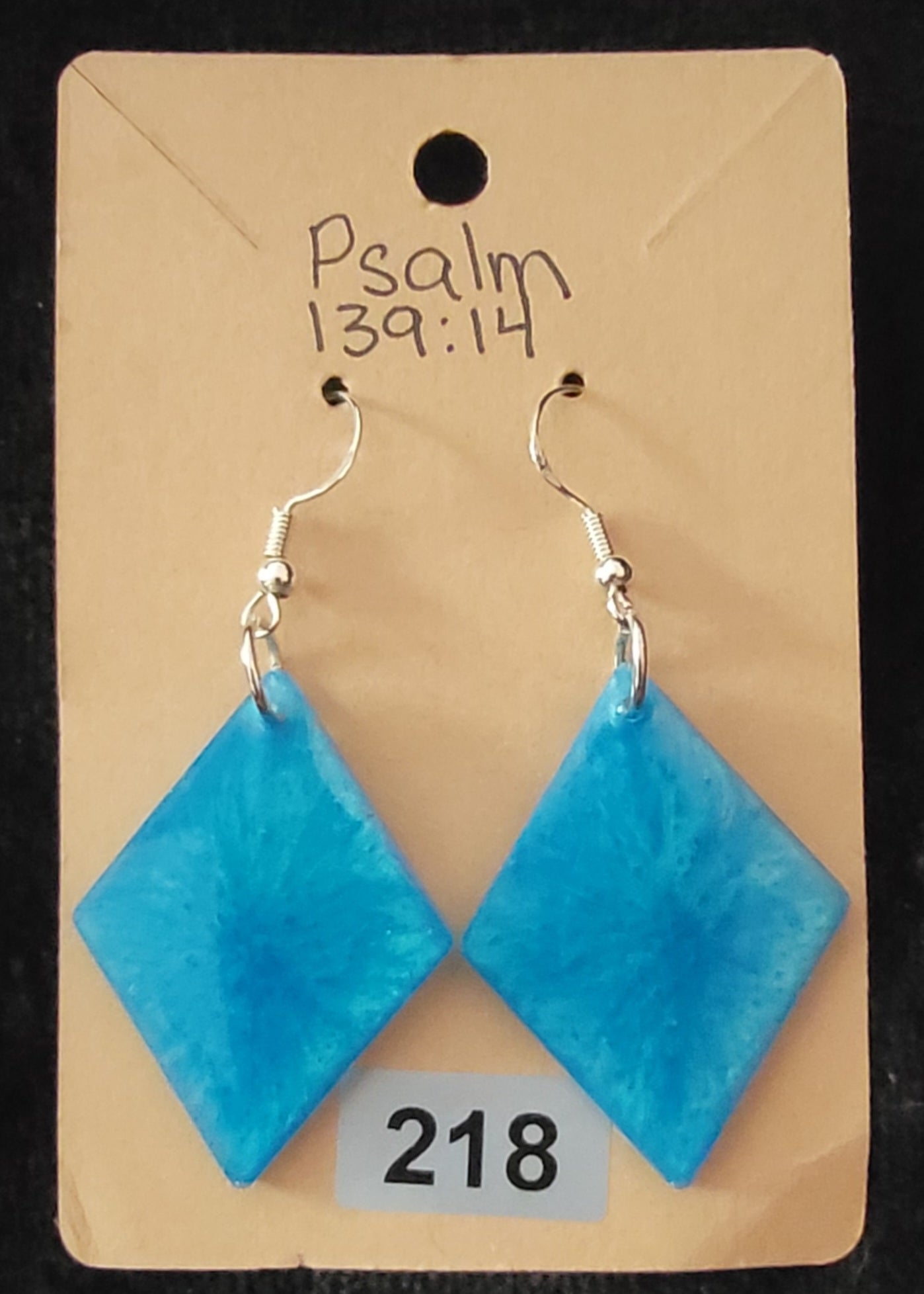 Diamond Shaped 1 Earrings-Blue