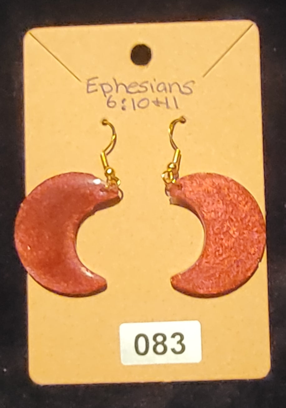 Moon Earrings-Red