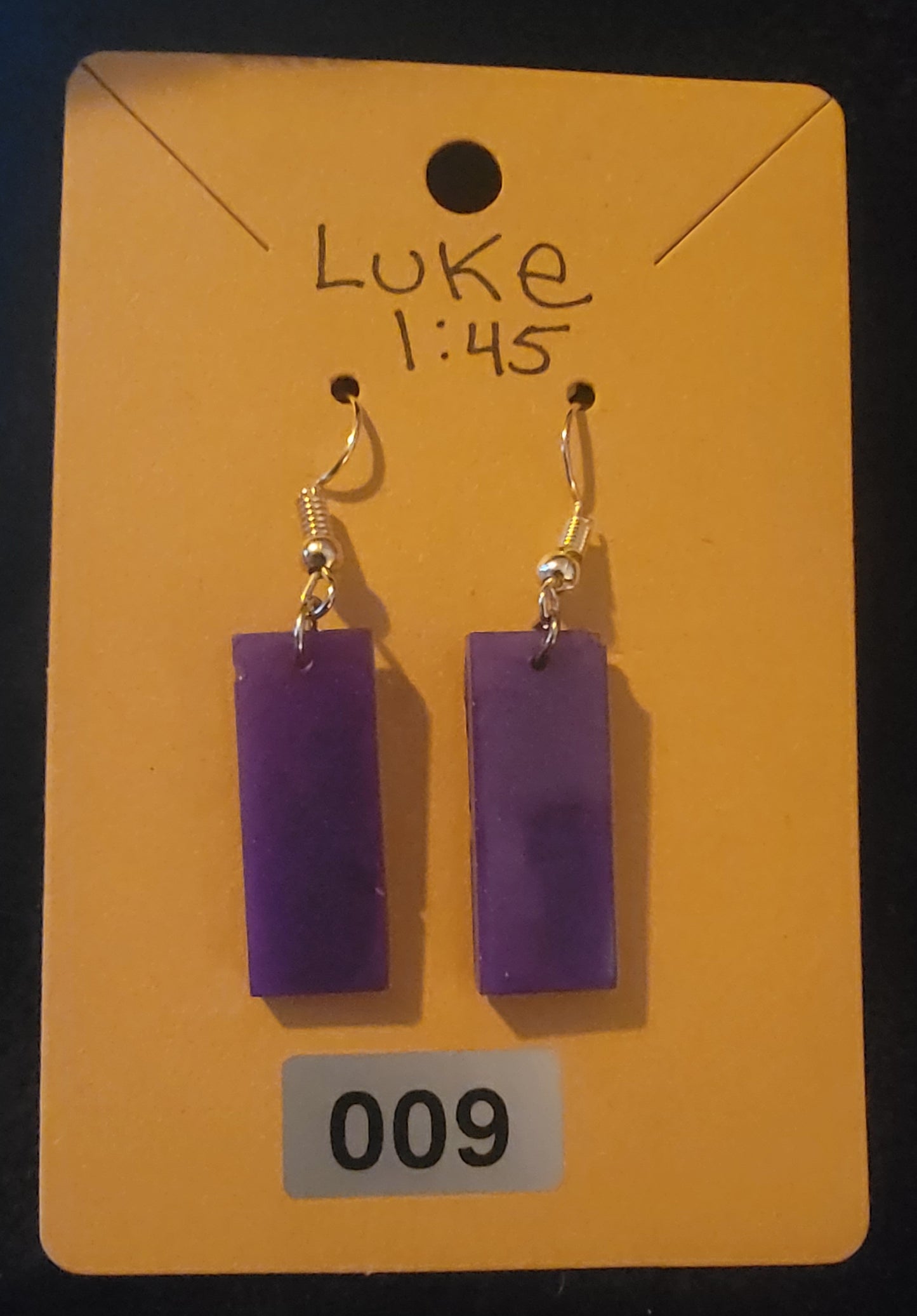 Rectangle Earrings-Purple